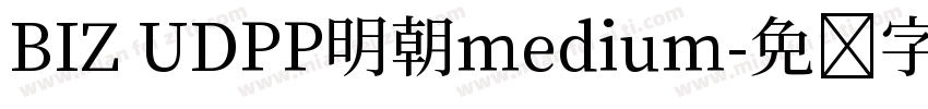BIZ UDPP明朝medium字体转换